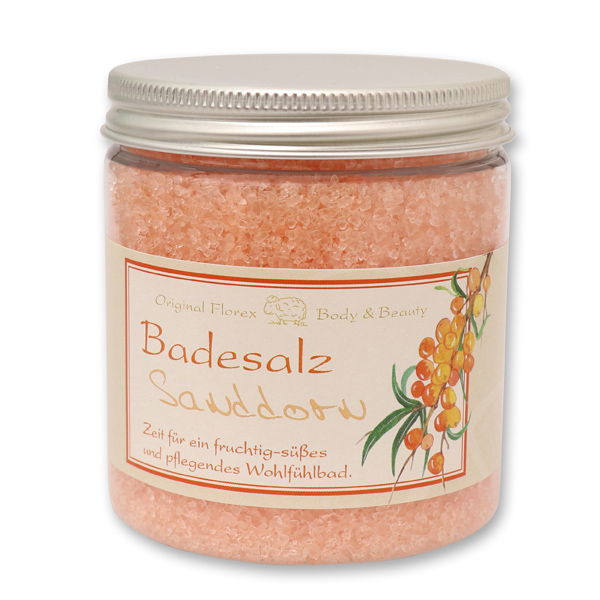 Bath salt 300g in a container classical, Sea buckthorn 