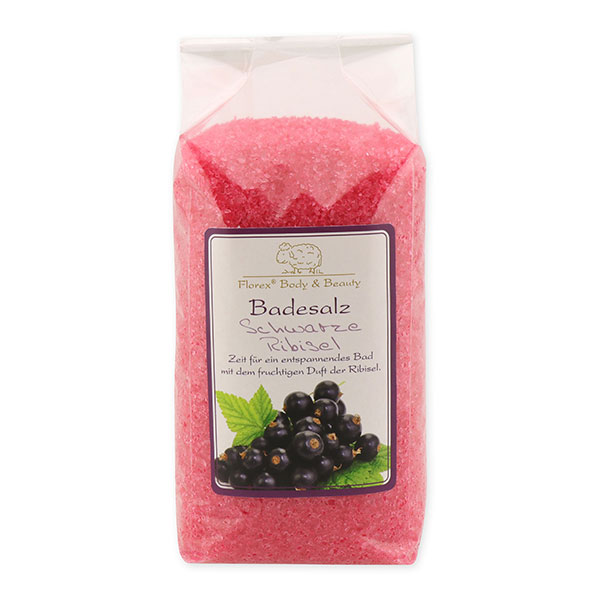 Bath salt 1kg in a cellophane bag, Black currant 