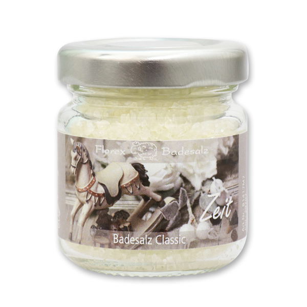 Bath salt 60g in a glass jar "Zeit", Classic 