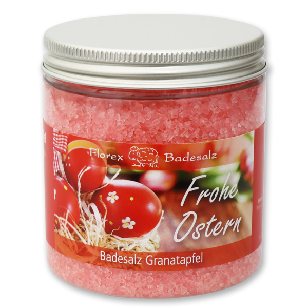 Badesalz 300g in der Dose "Frohe Ostern", Granatapfel 