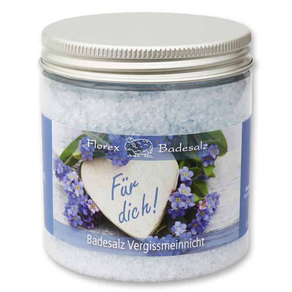 Bath salt 300g in a container "Für dich", Forget Me Not 