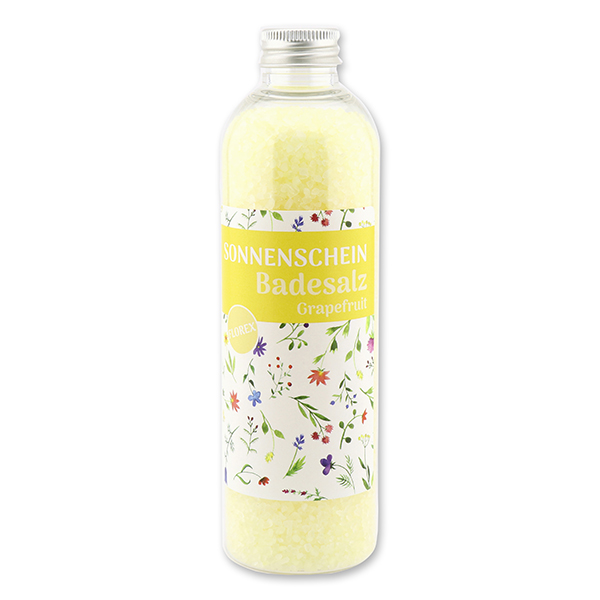 Bath salt 320g in a bottle "Sonnenschein", Grapefruit 