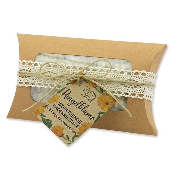 Bath salt 120g in a pillow with a window "feel-good time", Marigold 