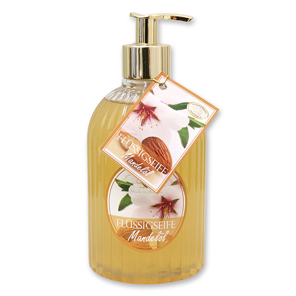 Liquid sheepmilk soap 500ml in a dispenser with a card, Almond 