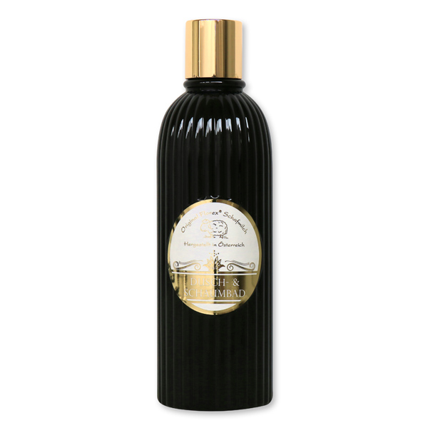 Shower- & foam bath with organic sheep milk 330ml Black Edition, Classic 