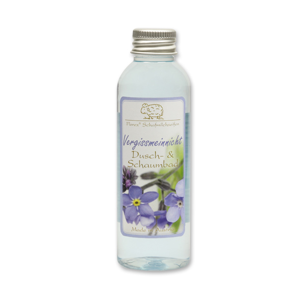 Shower- & foam bath with organic sheep milk 75ml, Forget-me-not 