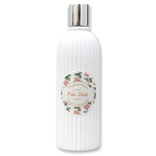 Shampoo hair&body with sheep milk 330ml "Für Dich", Christmas rose white 