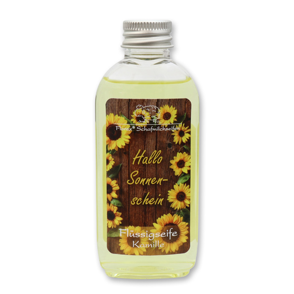 Liquid sheep milk soap 75ml "Hallo Sonnenschein", Chamomile 