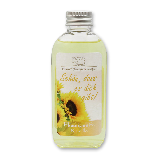 Liquid sheep milk soap 75ml "Schön, dass es dich gibt", Chamomile 