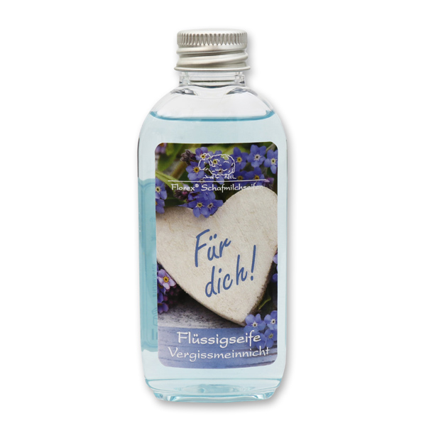 Liquid sheep milk soap 75ml "Für dich", Forget-me-not 