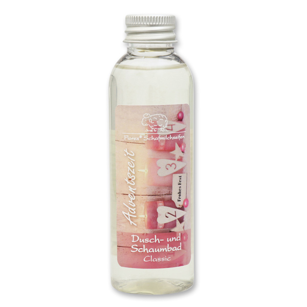 Shower- and foam bath with sheep milk 75ml "Adventszeit", Classic 