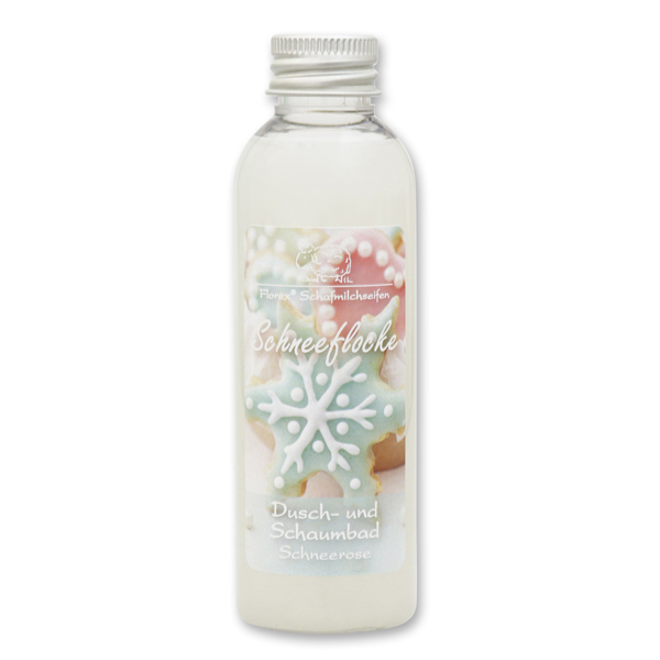 Dusch- und Schaumbad mit Schafmilch 75ml "Schneeflocke", Schneerose 