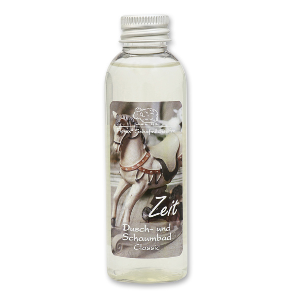 Shower- and foam bath with sheep milk 75ml "Zeit", Classic 