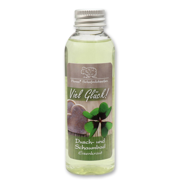 Shower- and foam bath with sheep milk 75ml "Viel Glück", Verbena 