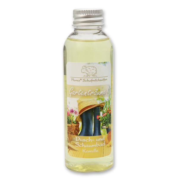 Shower- and foam bath with sheep milk 75ml "Gartenträume", Chamomile 