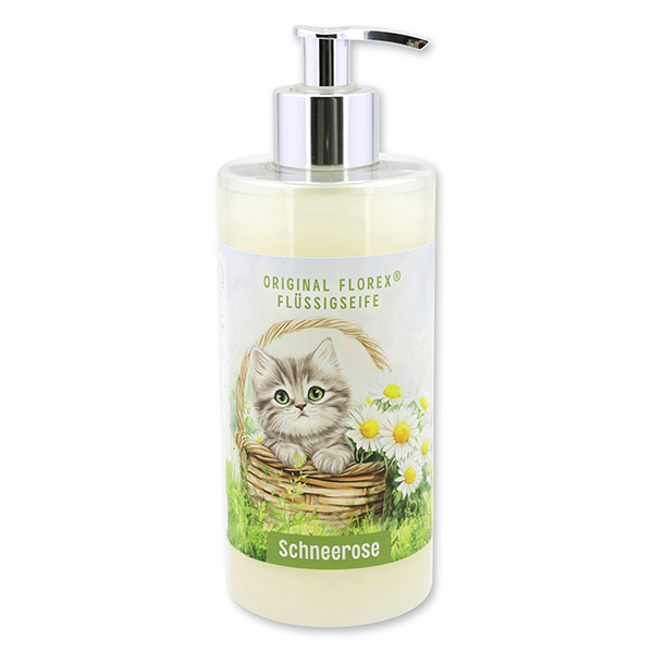 Liquid sheep milk soap 400ml "Charming Nature motif  2", Christmas rose white 