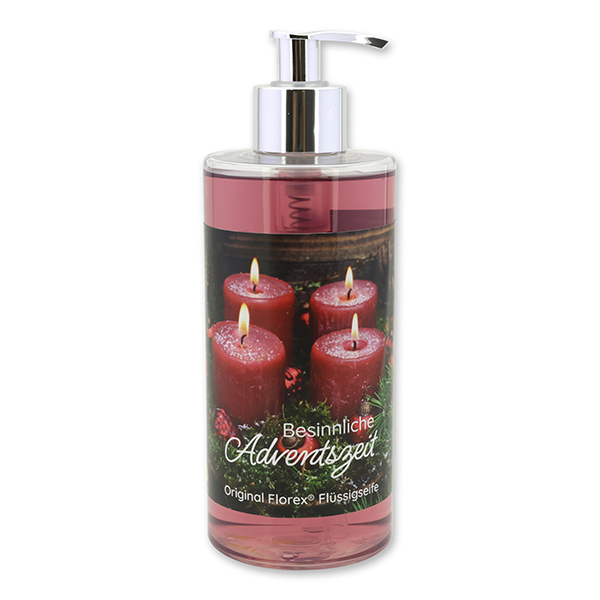 Flüssigseife mit Schafmilch 400ml im Spender "Besinnliche Adventszeit", Winterzauber 