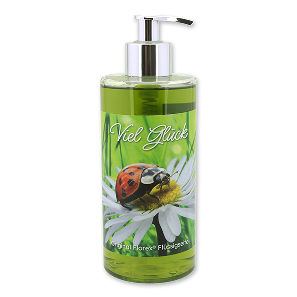 Liquid sheep milk soap 400ml in a dispenser "Viel Glück", Verbena 