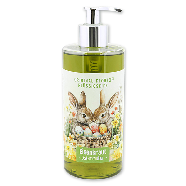 Flüssigseife mit biologischer Schafmilch 400ml "Osterzauber Motiv 3", Eisenkraut 