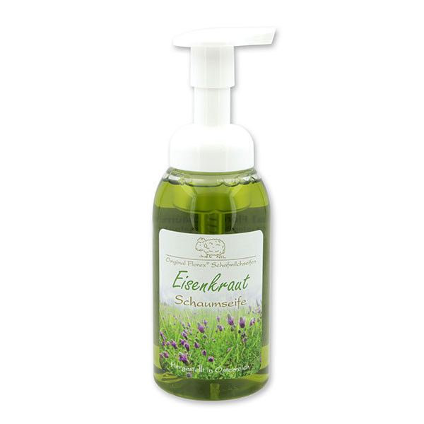 Schaumseife mit biologischer Schafmilch 300ml im Spender, Eisenkraut 