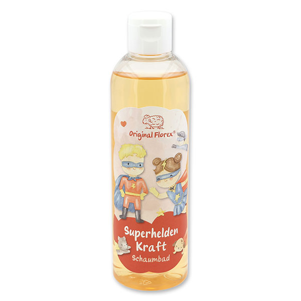 Foam bath with organic sheep milk 250ml in a bottle "Superhelden Kraft", Berry dream 