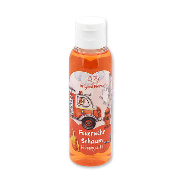 Liquid soap with organic sheep milk 75ml in a bottle "Feuerwehr Schaum", Berry dream 