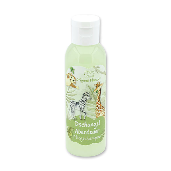 Pflegeshampoo mit biologischer Schafmilch 75ml in der Flasche "Dschungel Abenteuer", Zauberland 