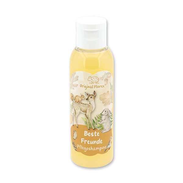 Pflegeshampoo mit biologischer Schafmilch 75ml in der Flasche "Beste Freunde", Fruchttraum 