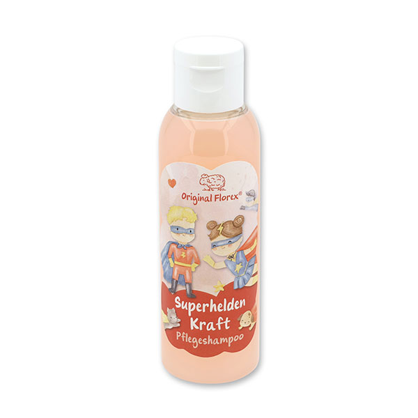 Care shampoo with organic sheep milk 75ml in a bottle "Superhelden Kraft", Berry dream 