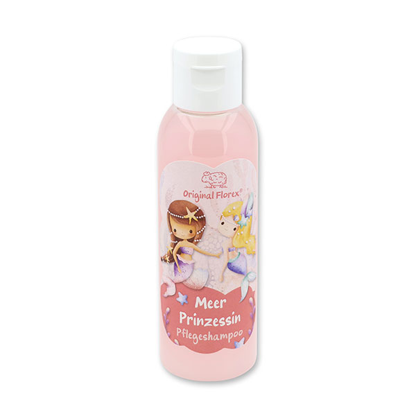 Care shampoo with organic sheep milk 75ml in a bottle "Meer Prinzessin", Flower magic 