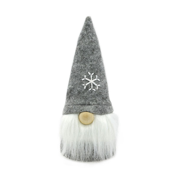 Gnome "Santa" 15cm, grey 