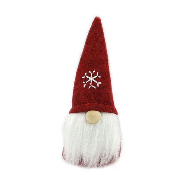 Wichtel "Stoff-Santa" 15cm, bordeaux 