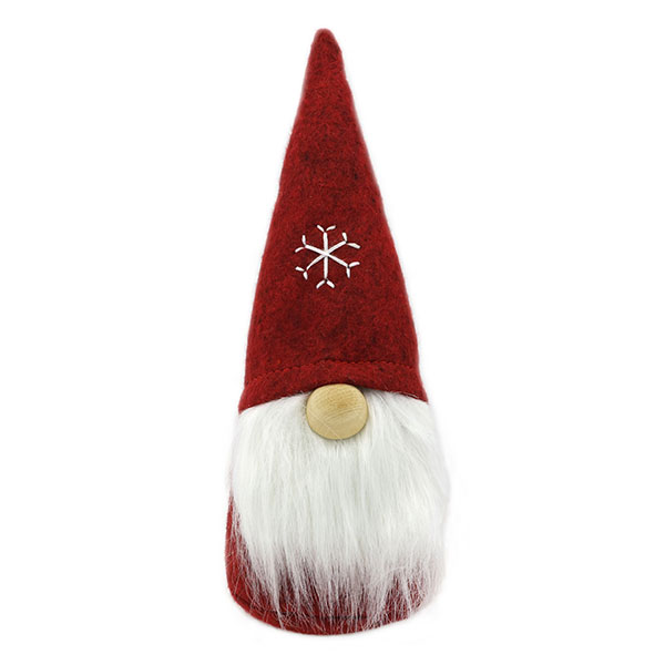 Wichtel "Stoff-Santa" 30cm, bordeaux 