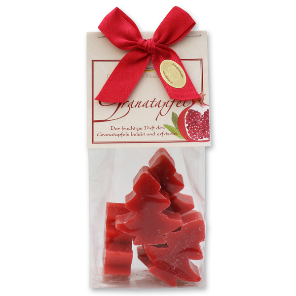 Sheep milk soap tree 5x16g in a cellophane bag "classic", Pomegranate 