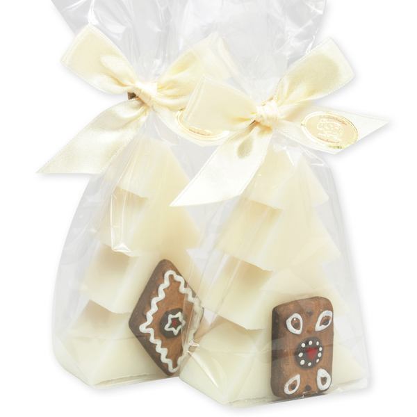 Sheep milk soap tree 75g decorated with gingerbread in a cellophane, Classic 