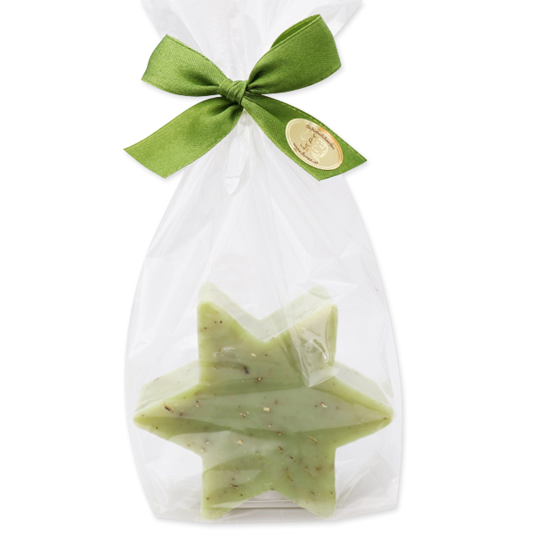 Sheep milk soap star 80g, in a cellophane, Verbena 