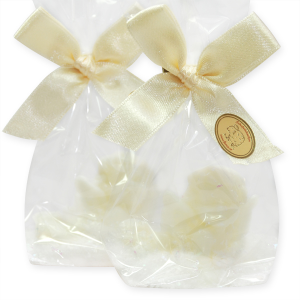 Sheep milk soap angel 20g, decorated with snow in a cellophane, Classic 