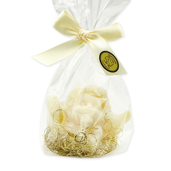 Sheep milk soap angel 50g, with gold hair in a cellophane, Classic 