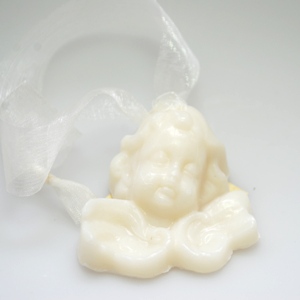 Sheep milk soap head of an angel 30g, hanging with organca, Classic 