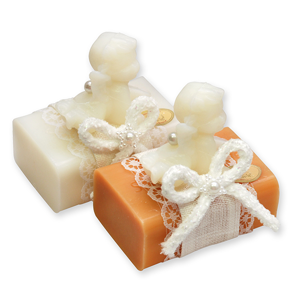 Sheep milk soap 100g decorated with a soap angel 20g, Classic/quince 