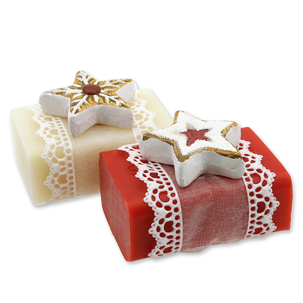 Sheep milk soap 100g, decorated with gingerbread decoration, Classic/pomegranate 