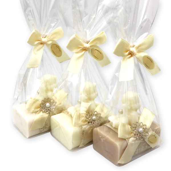 Sheep milk soap 100g decorated with a soap angel 20g in a cellophane, sorted 