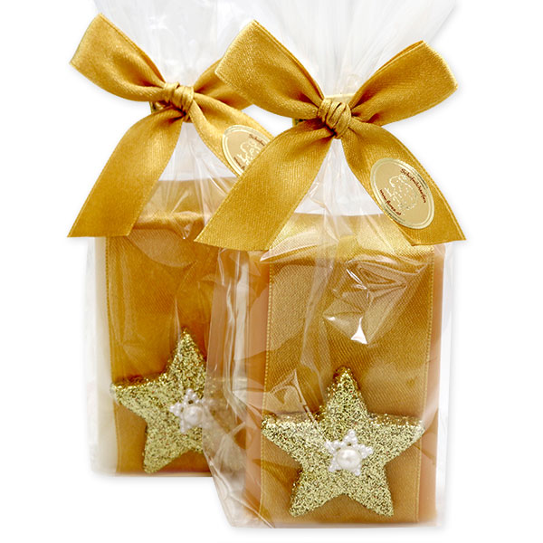 Sheep milk soap 100g decorated with a star in a cellophane, Classic/quince 