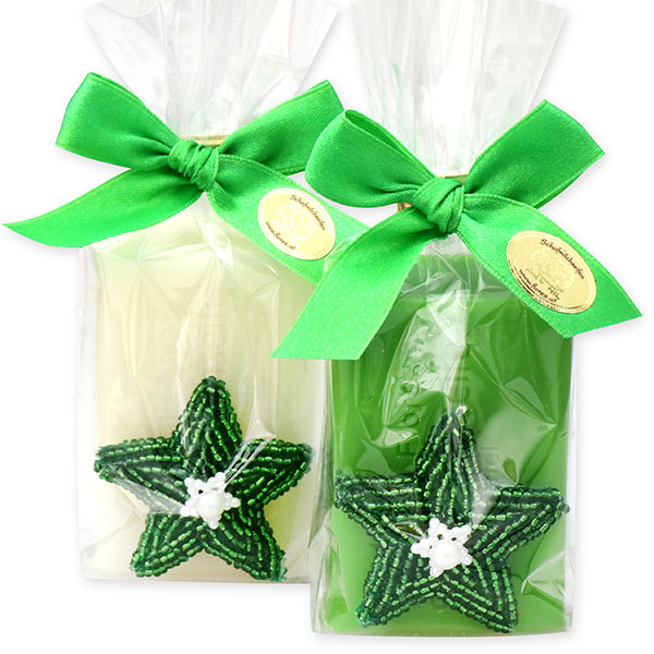 Sheep milk soap 100g, decorated with a star in a cellophane, Classic/apple 