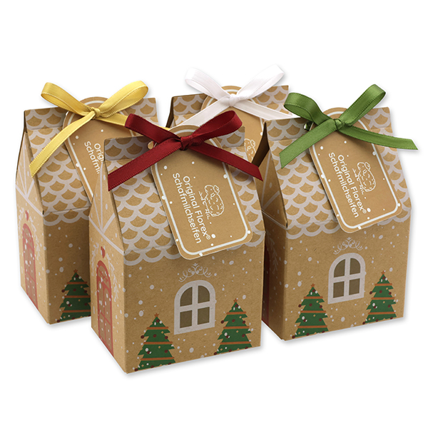Sheep milk soap 100g packed in a house-shaped box, sorted 