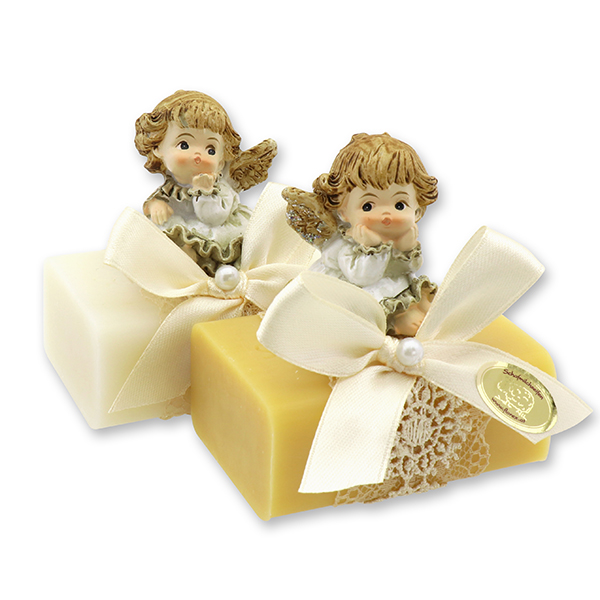 Sheep milk soap 100g deocrated with an angel, Classic/swiss pine 