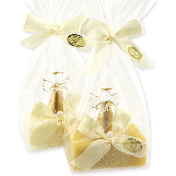 Sheep milk soap 100g decorated with an angel in a cellophane, Classic/swiss pine 