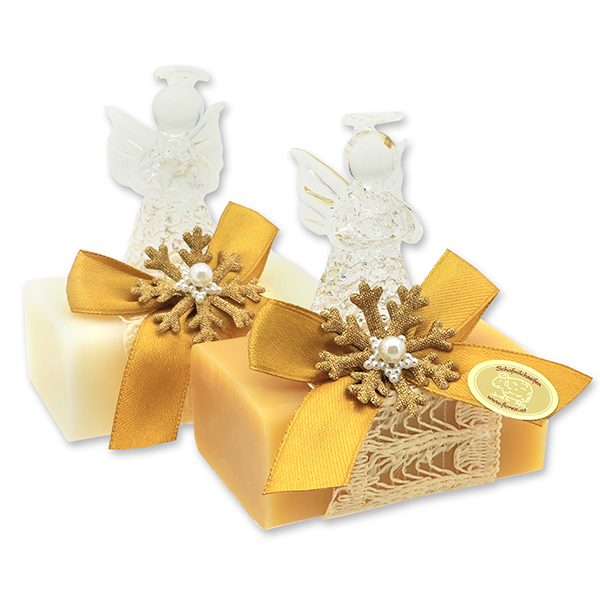 Sheep milk soap 100g decorated with an angel, Classic/swiss pine 