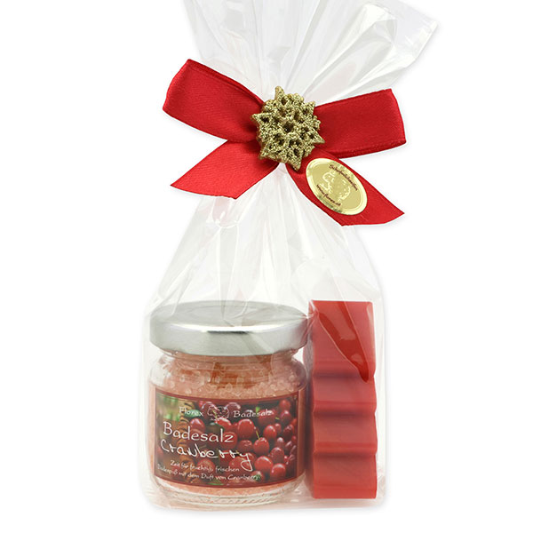 Badeset 2-teilig in Cello, Cranberry 