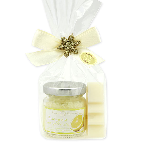 Badeset 2-teilig in Cello, Grapefruit 